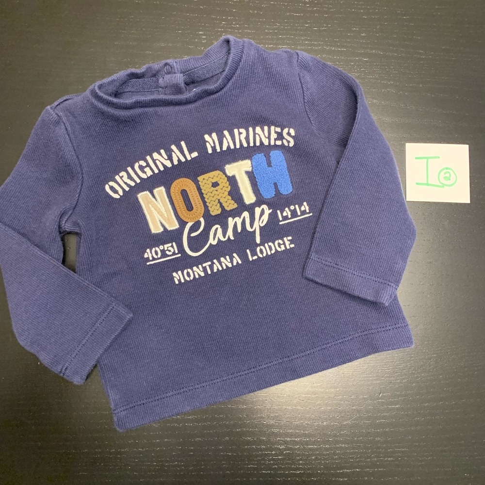 Original Marines (Italy) 9-12m Navy Long Sleeve Shirt